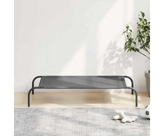 paaukštinta šunų lova, pilka 110x65x20 cm tekstilės ir plieno