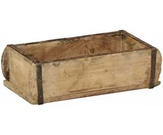 Padėklas su saugykla Ruda 30 x 15 x 9 cm Kietas atkurtas medis
