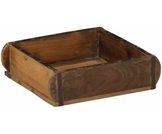 Padėklas su saugykla Ruda 29 x 31 x 10 cm Kietas atkurtas medis