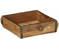 Padėklas su saugykla Ruda 29 x 31 x 10 cm Kietas atkurtas medis