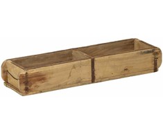 Padėklas su saugykla Ruda 57 x 15 x 9 cm Kietas atkurtas medis
