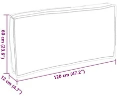 Pagalvėlė Antracitas 120 x 60 x 12 cm Oksfordo audinys