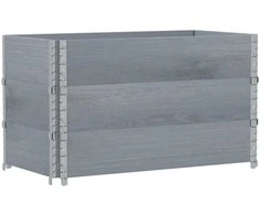 Padėklų apvadai, 3vnt., pilki, 100x50cm, pušies masyvas