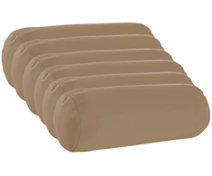 Pagalvėlė 6 vnt. HEERLEN Taupe Ø 15 x 40 cm Poliesteris