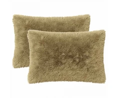 Pagalvėlė su pagalve HEERLEN 2 vnt. Šviesiai pilka PV pūkinis