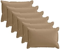 Pagalvėlė su pagalve HOUTEN 6 vnt. Taupe Poliesteris