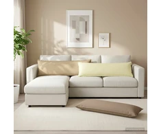 Pagalvėlė su pagalve HOUTEN Kreminė 40 x 145 cm Poliesteris