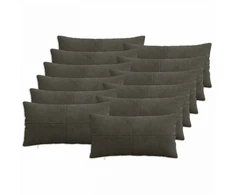 Pagalvėlės užvalkalas 12 pcs ALMELO Antracito 40 x 80 cm