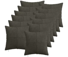 Pagalvėlės užvalkalas 12 pcs ALMELO Antracito 45 x 45 cm