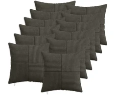 Pagalvėlės užvalkalas 12 pcs ALMELO Antracito 40 x 40 cm
