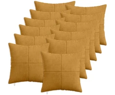 Pagalvėlės užvalkalas 12 pcs ALMELO Geltona 40 x 40 cm