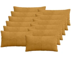 Pagalvėlės užvalkalas 12 pcs ALMELO Geltona 40 x 80 cm