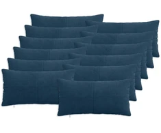 Pagalvėlės užvalkalas 12 pcs ALMELO Jūrinė mėlyna 40 x 80 cm