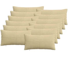 Pagalvėlės užvalkalas 12 pcs ALMELO Pilkai žalia 40 x 80 cm