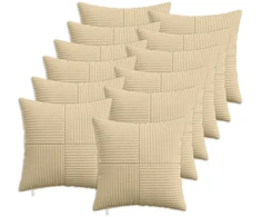 Pagalvėlės užvalkalas 12 pcs ALMELO Pilkai žalia 45 x 45 cm