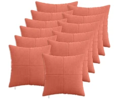 Pagalvėlės užvalkalas 12 pcs ALMELO Raudona oranžinė 45 x 45 cm