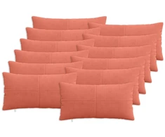 Pagalvėlės užvalkalas 12 pcs ALMELO Raudona oranžinė 40 x 80 cm