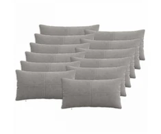 Pagalvėlės užvalkalas 12 pcs ALMELO Šviesiai pilka 40 x 80 cm