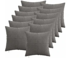 Pagalvėlės užvalkalas 12 pcs ALMELO Tamsiai pilka 40 x 40 cm
