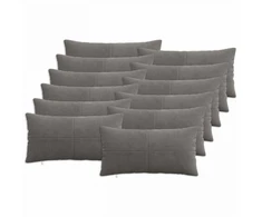 Pagalvėlės užvalkalas 12 pcs ALMELO Tamsiai pilka 40 x 80 cm