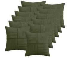 Pagalvėlės užvalkalas 12 pcs ALMELO Žalia 45 x 45 cm mančester