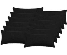 Pagalvėlės užvalkalas 12 pcs HEERLEN Juoda 40 x 80 cm Bouclé