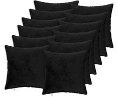 Pagalvėlės užvalkalas 12 pcs HEERLEN Juoda 40 x 40 cm Flanelė