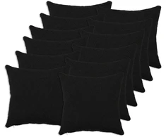 Pagalvėlės užvalkalas 12 pcs HEERLEN Juoda 50 x 50 cm Bouclé