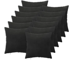 Pagalvėlės užvalkalas 12 pcs HEERLEN Juoda 40 x 40 cm Aksomas