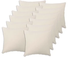 Pagalvėlės užvalkalas 12 pcs HEERLEN Kreminė 50 x 50 cm Bouclé