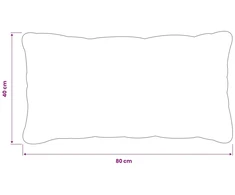 Pagalvėlės užvalkalas 12 pcs HEERLEN Lapų dizainas 40 x 80 cm