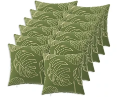 Pagalvėlės užvalkalas 12 pcs HEERLEN Lapų dizainas 50 x 50 cm