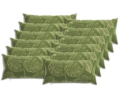 Pagalvėlės užvalkalas 12 pcs HEERLEN Lapų dizainas 40 x 80 cm