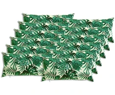 Pagalvėlės užvalkalas 12 pcs HEERLEN Lapų raštas 40 x 80 cm