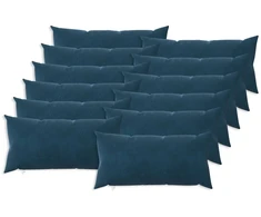 Pagalvėlės užvalkalas 12 pcs HEERLEN Mėlyna 40 x 80 cm Aksomas