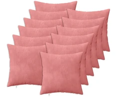 Pagalvėlės užvalkalas 12 pcs HEERLEN Rožinė 50 x 50 cm Aksomas