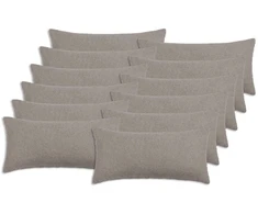 Pagalvėlės užvalkalas 12 pcs HEERLEN Šviesiai pilka 40 x 80 cm