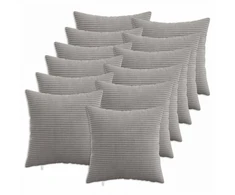 Pagalvėlės užvalkalas 12 pcs HEERLEN Šviesiai pilka 50 x 50 cm