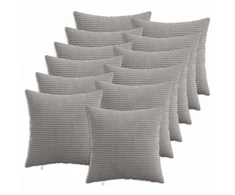 Pagalvėlės užvalkalas 12 pcs HEERLEN Šviesiai pilka 40 x 40 cm
