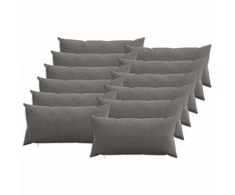 Pagalvėlės užvalkalas 12 pcs HEERLEN Tamsiai pilka 40 x 80 cm