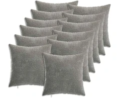 Pagalvėlės užvalkalas 12 pcs HEERLEN Tamsiai pilka 40 x 40 cm