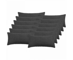 Pagalvėlės užvalkalas 12 pcs HEERLEN Tamsiai pilka 40 x 80 cm