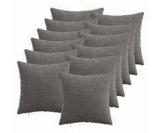 Pagalvėlės užvalkalas 12 pcs HEERLEN Tamsiai pilka 40 x 40 cm