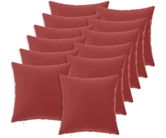 Pagalvėlės užvalkalas 12 pcs HEERLEN Vyno raudona 50 x 50 cm