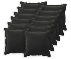 Pagalvėlės užvalkalas 12 pcs HOUTEN Juoda 50 x 50 cm Aksomas