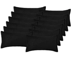 Pagalvėlės užvalkalas 12 pcs HOUTEN Juoda 40 x 80 cm Bouclé