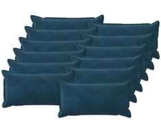 Pagalvėlės užvalkalas 12 pcs HOUTEN Mėlyna 40 x 80 cm Aksomas