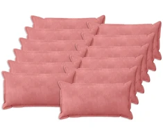 Pagalvėlės užvalkalas 12 pcs HOUTEN Rožinė 40 x 80 cm Aksomas