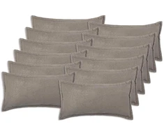 Pagalvėlės užvalkalas 12 pcs HOUTEN Šviesiai pilka 40 x 80 cm
