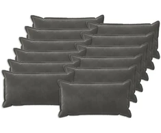 Pagalvėlės užvalkalas 12 pcs HOUTEN Tamsiai pilka 40 x 80 cm